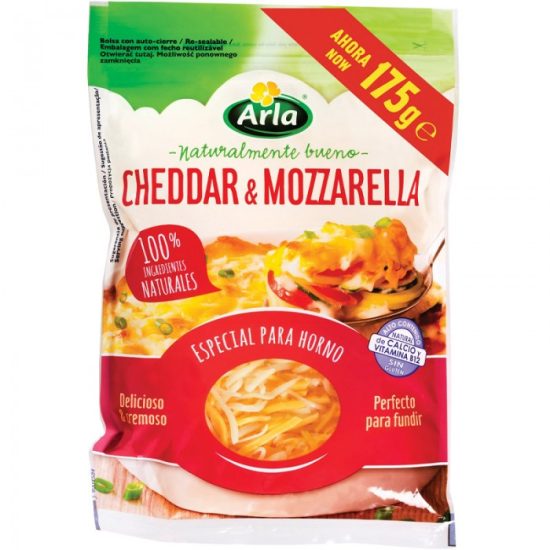 Чедър и Моцарела настъргано Arla 175 г
